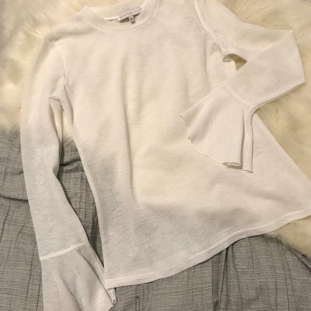NWOT white bell sleeve blouse
